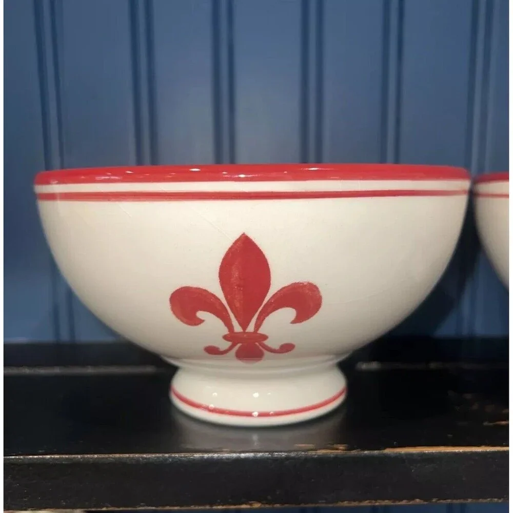 (2) Williams Sonoma Fleur-de-lis  Red 6